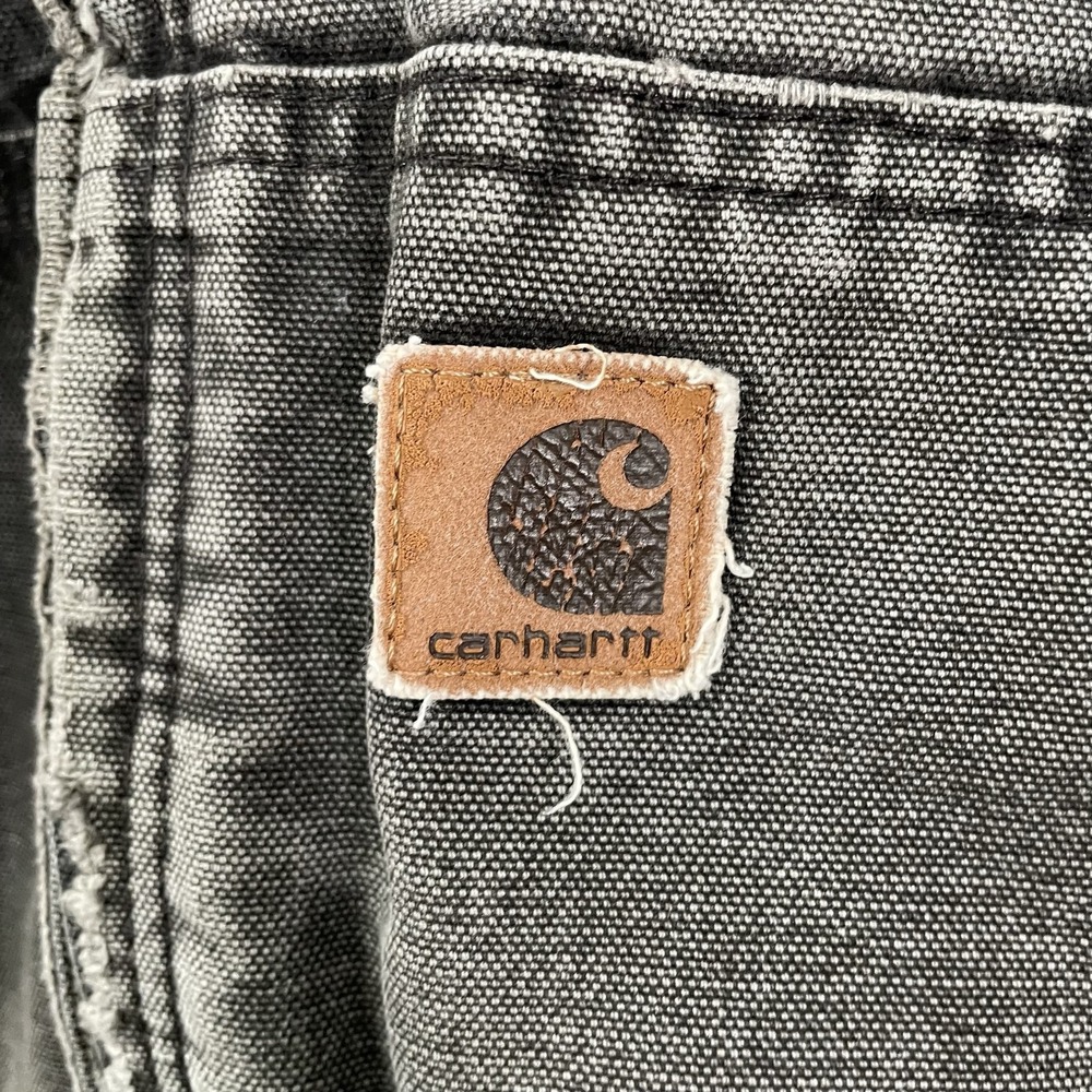 Vintage Carhartt J130 BLK Jacket Men's L Distressed Fader Honeycomb Quilt Lined - Picture 8 of 16